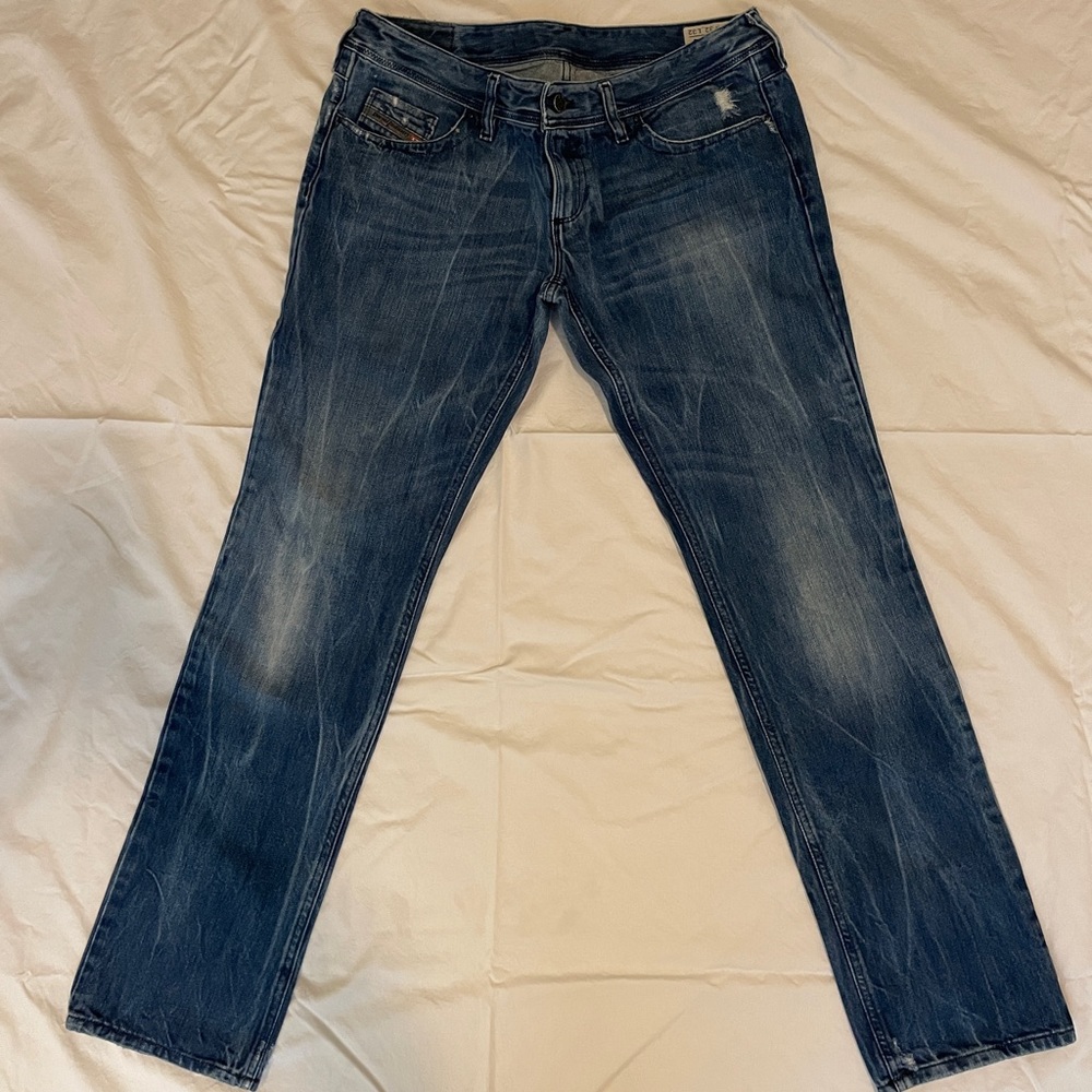 Authentic RARE Diesel Industry Lowky Straight leg Sequin application jeans 32x32